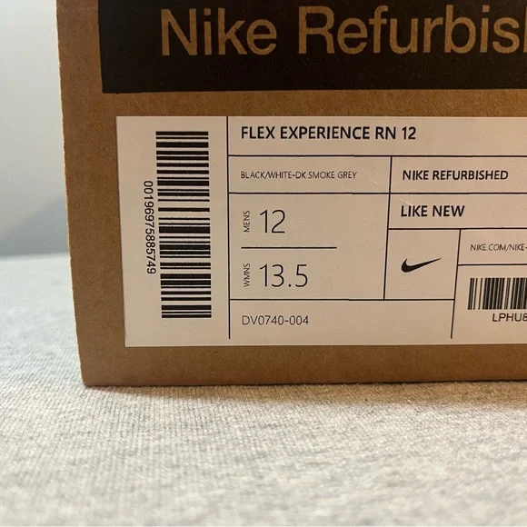 Nike Flex Experience RN 12 Black White Running Men's Shoe Size 12 DV0740-004​